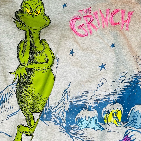 Dr Seuss Grinch Christmas Holiday Whoville Sweatshirt - Picture 2 of 4